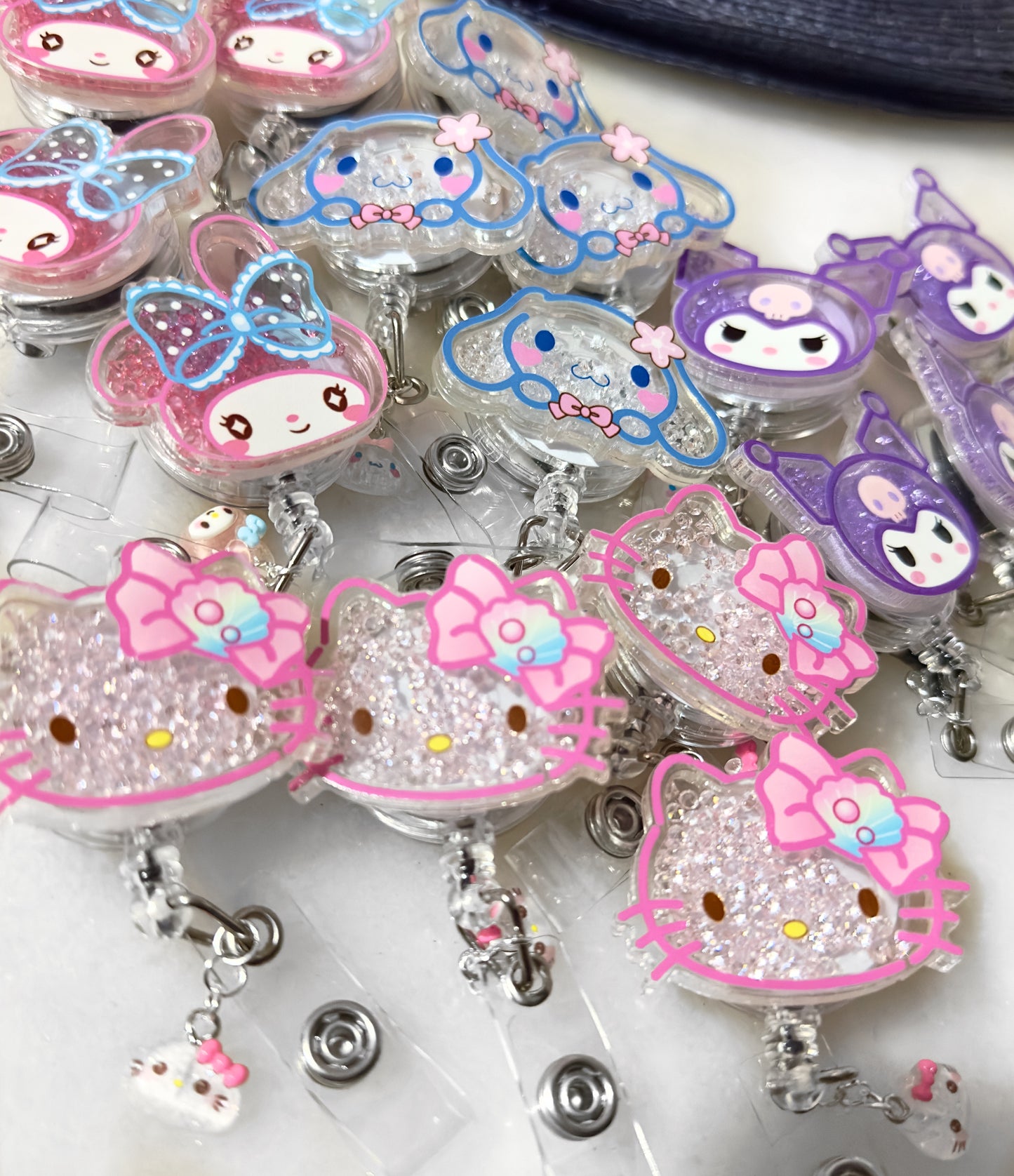 Kawaii Friends Shaker ID Badge Reel