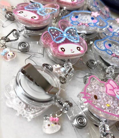 Kawaii Friends Shaker ID Badge Reel