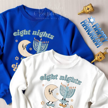 8 Nights 8 Lights Adult and Big Kids T-Shirt | Sweater