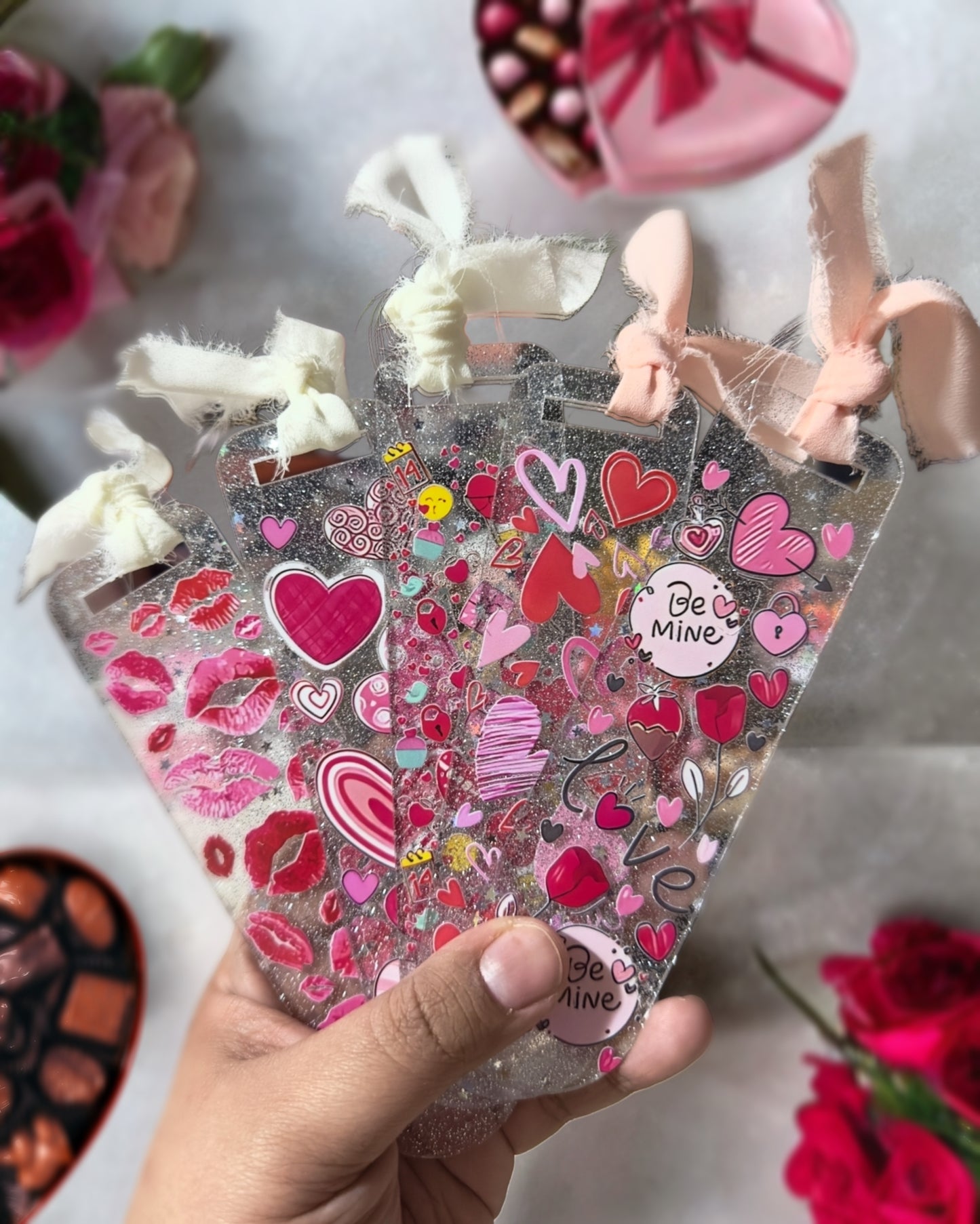 Acrylic Valentine's Bookmarks