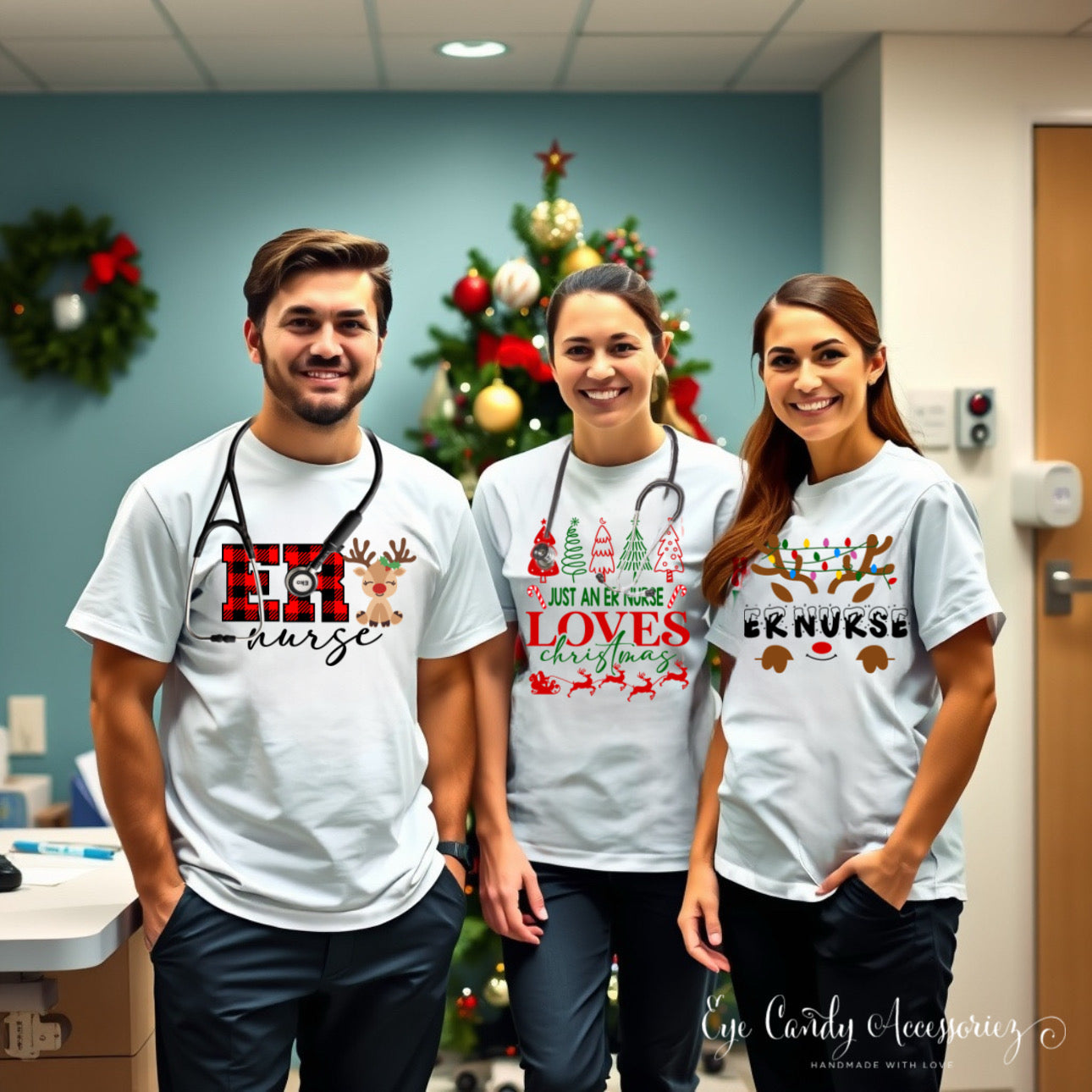 ER Nurse Christmas T-SHIRT - 16 Designs - Unisex