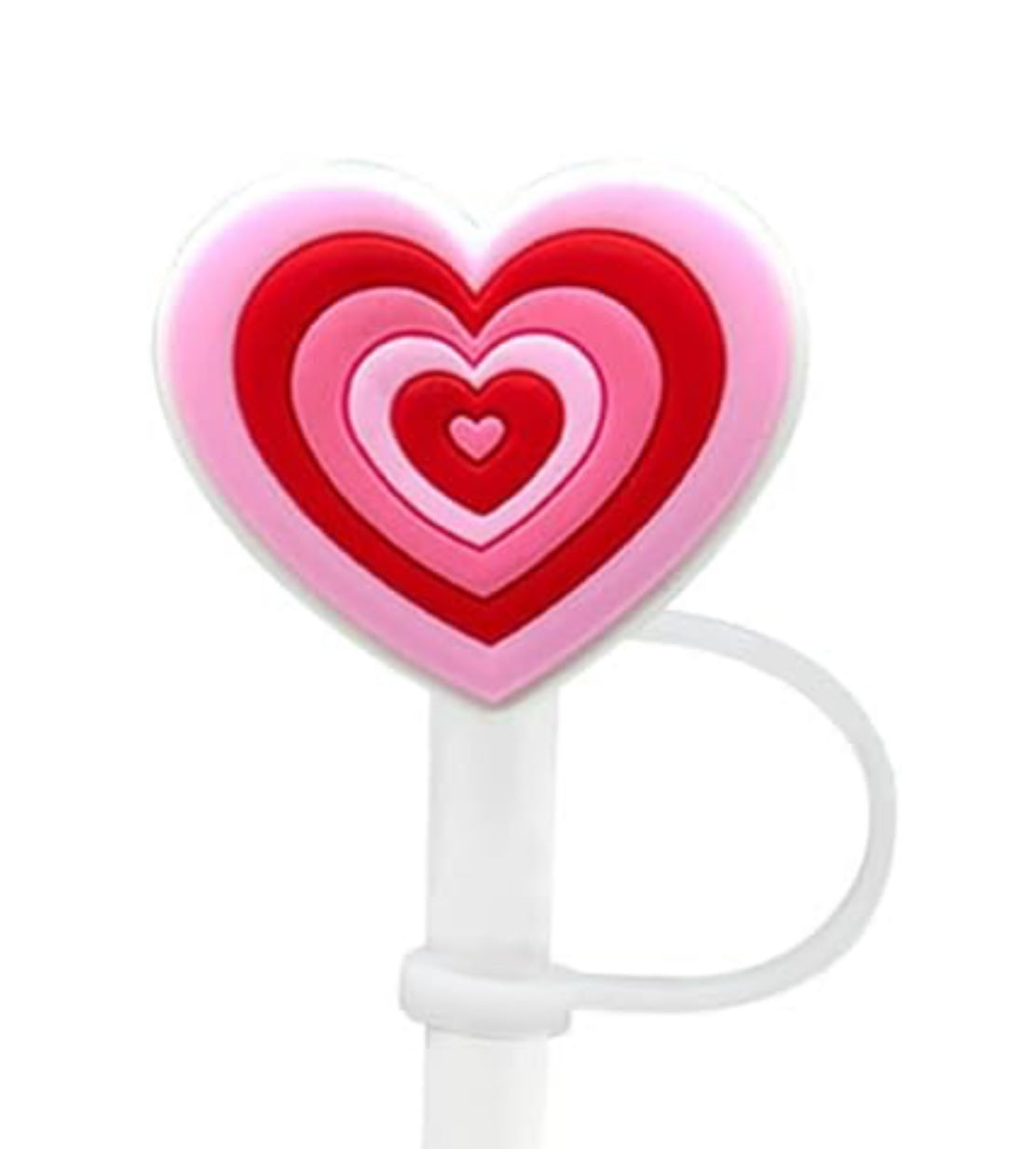 Candy Heart Silicone Straw Topper Covers for Stanley Straws