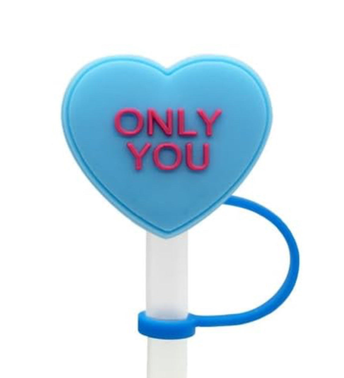 Candy Heart Silicone Straw Topper Covers for Stanley Straws