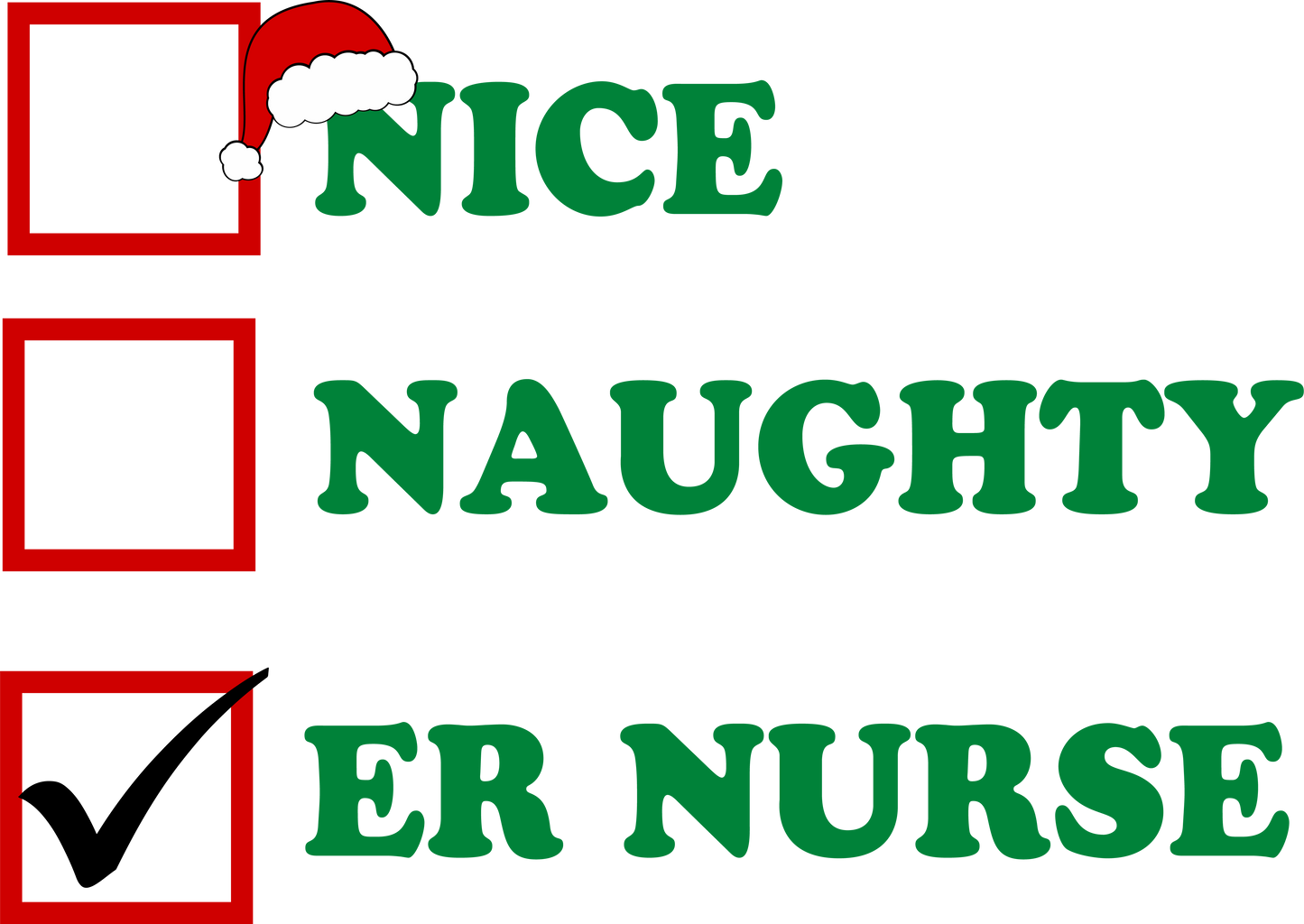 ER Nurse Christmas T-SHIRT - 16 Designs - Unisex